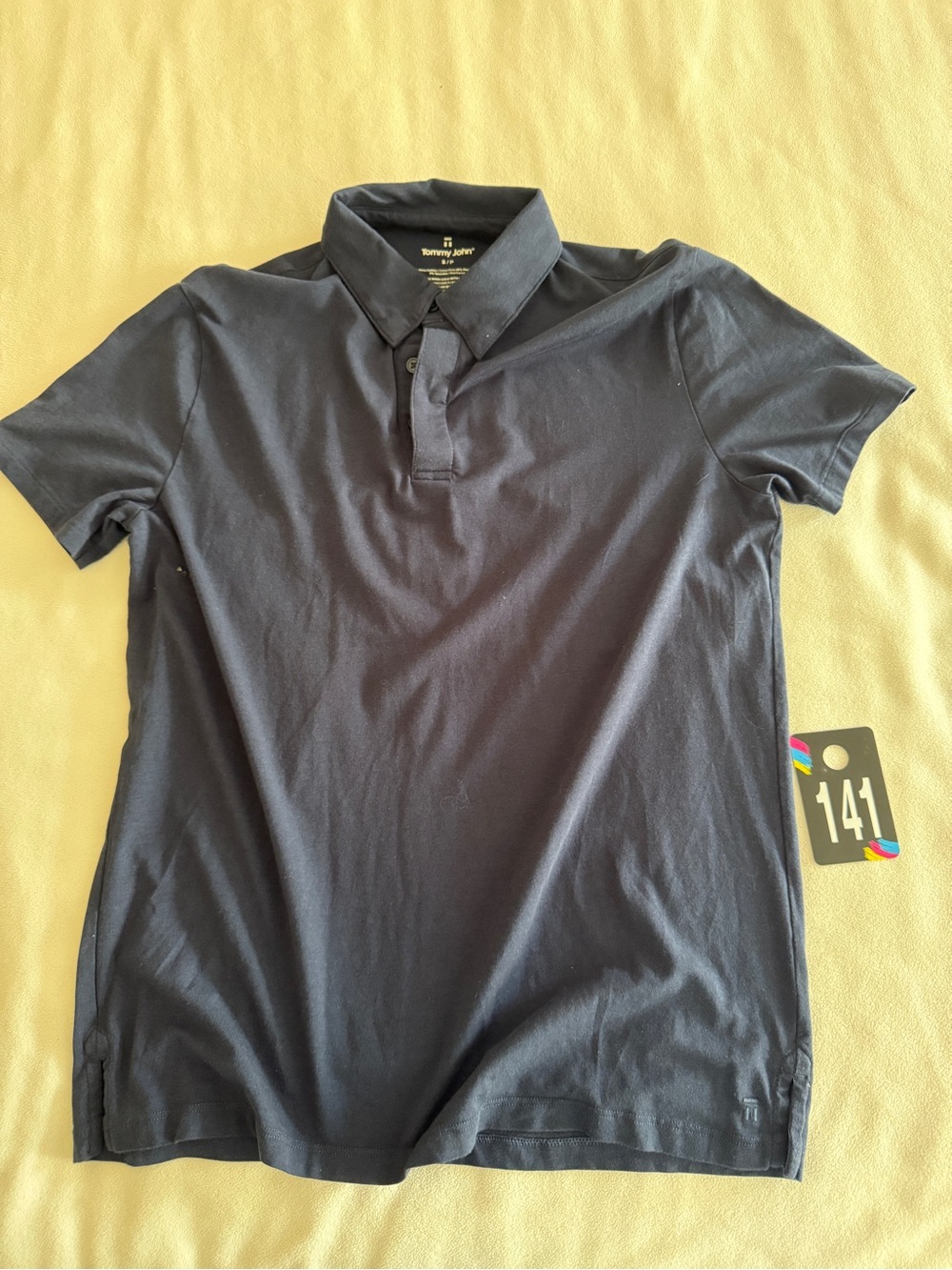 Tommy John Navy Blue Short-Sleeve Polo